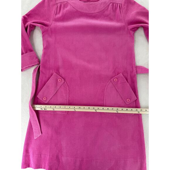 Antik Batik Anthropologie Pink Corduroy Dress A line Tie Waist 36 S M NWOT - Picture 11 of 11